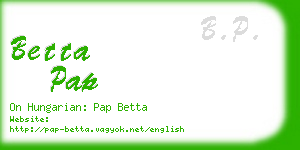 betta pap business card